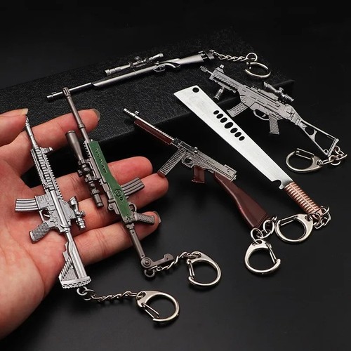 Metal toy gun keychain - gun, mini